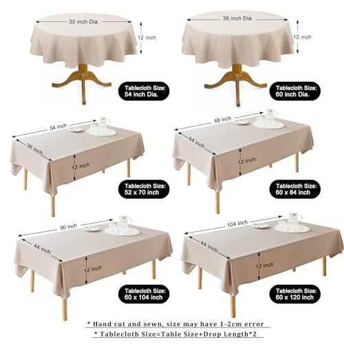 AUSSPVOCT Textured Tablecloth Rectangle 60x120 Water Resistant Spill-Proof Wipeable Fall Table Cloth Wrinkle Free Fabric Dining Table Cover for Birthday Spring Easter Party Kitchen Decor - Image 4