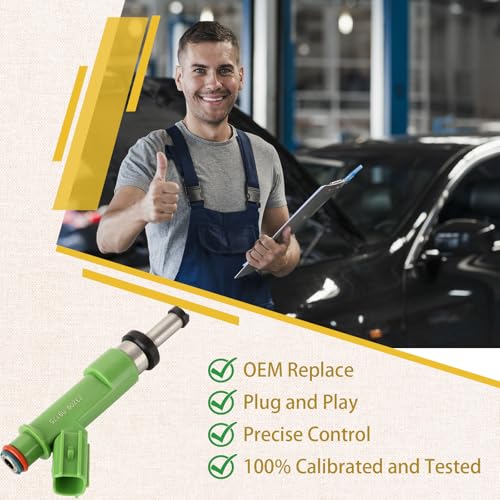 Pjvmvo 23209-09175 Performance 2.5L Fuel Injectors,Compatible with/Toyota Camry 2010-2017,Compatible with/Scion 2.5 tC 2011 2012 2013 2014 2015 2016 |12 Holes| |Set of 4| - Image 5