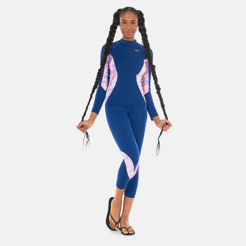 speedo Women's Printed Long Sleeve Rashguard