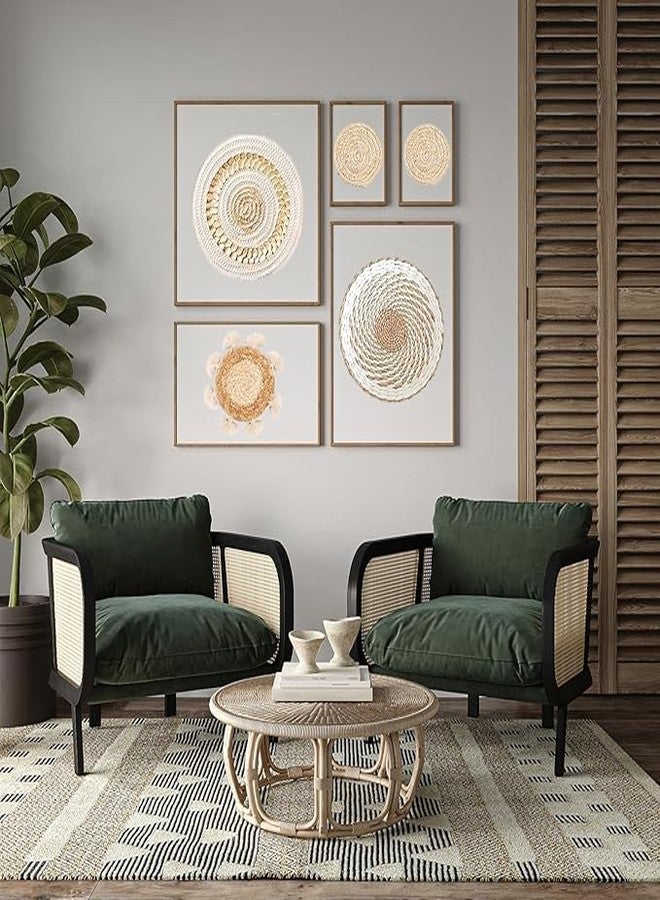 LTAXAF 9pcs Boho Wall Basket Decor-Basket Wall Decor, Decorative Plates for Wall Hanging For Living Room, Entryway, Bedroom–Natural Wall Decor - Image 3