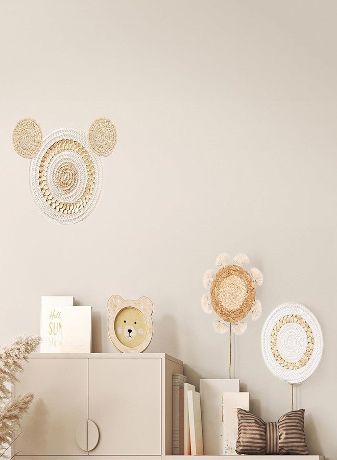LTAXAF 9pcs Boho Wall Basket Decor-Basket Wall Decor, Decorative Plates for Wall Hanging For Living Room, Entryway, Bedroom–Natural Wall Decor - Image 4
