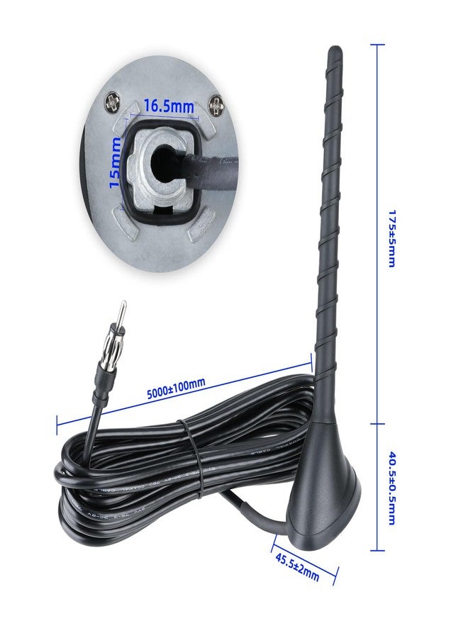 Superbat Universal Car Radio Antenna Roof Mount FM AM Stereo Antenna Replacement Aerial for Vehicle Truck SUV Marine Boat Radio Stereo Head Unit Receiver - Image 5