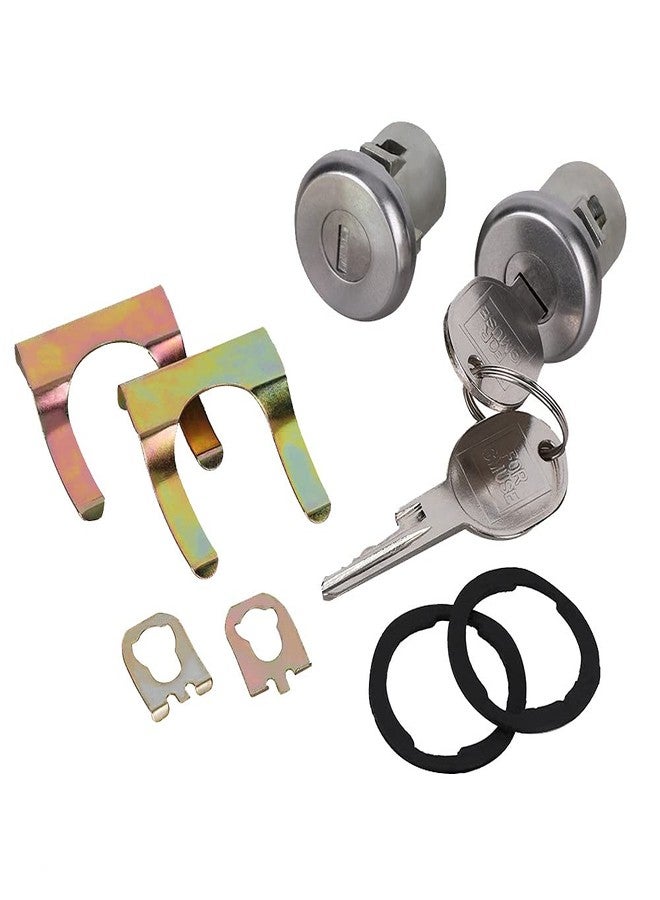 KanSmart C10 Door Lock Cylinder for Chevy C10 C20 C30 Blazer K10 K5 Silverado GMC Sierra 1500 2500 3500 Jimmy Suburban Savana Buick Regal Lesabre Skylark Apollo Pontiac Truck Van Door Locks Cylinder Kit w/Keys - Image 1