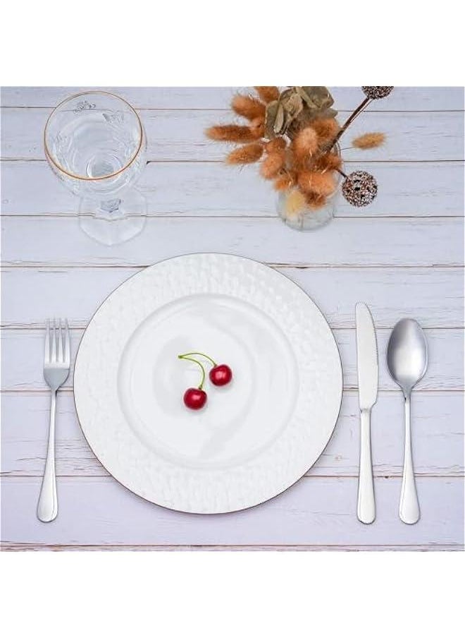 HOOKOR 12 Pcs Dinner Spoon Set,Premium Food Grade Stainless Steel Spoons,Durable Metal Spoons,Tablespoon,Spoons Silverware Only,Mirror Finish & Dishwasher Safe,Use for Home,Kitchen and Restaurant - 7.3 inch  - Image 3