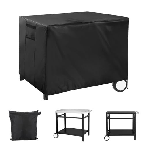 PAMASE Outdoor Dining Cart Cover - 41"L*24"W*32"H Grill Covers for Royal Gourmet Worktable PC3401B PC3401S Food Prep Table, Heavy Duty Waterproof BBQ Serving Worktable Metal Movable Station - Image 1