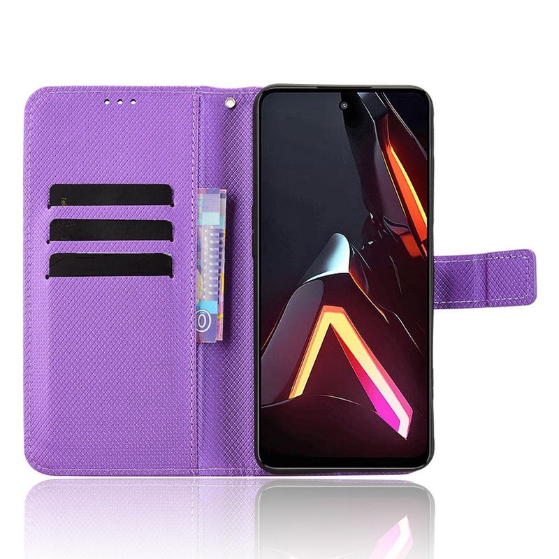 erorex For ZTE nubia Neo 3 5G Diamond Texture Leather Phone Case(Purple) - Image 4