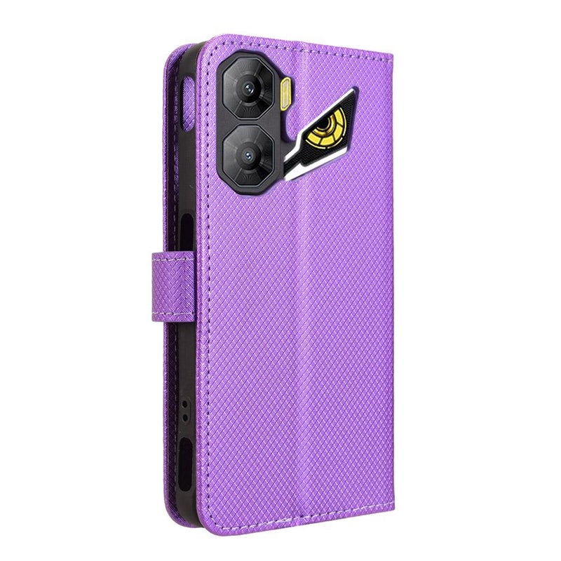 erorex For ZTE nubia Neo 3 5G Diamond Texture Leather Phone Case(Purple) - Image 3