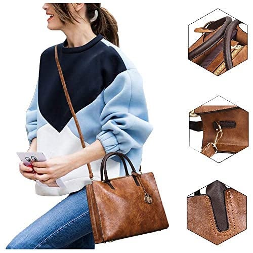 BABIES BLOOM Brown Stylish PU Leather Sling Bag Purse for Women & girls, 3 piece Sling Handbag for Working Wormen (3 In 1 Brown) - Image 5