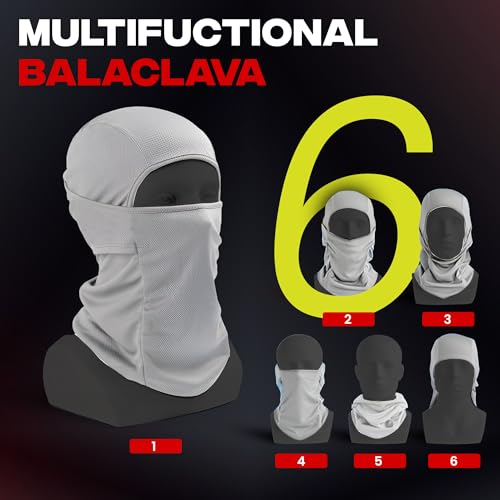 AUTOGUYS RYDER Full Face Mask for Bikers Riding Balaclava for Men Masks for Bike Riding Accessories Cycling Accessories Helmet Cap for Men Women Rider Helmet Balaclava for Men [Grey, Pack of 1] - Image 5