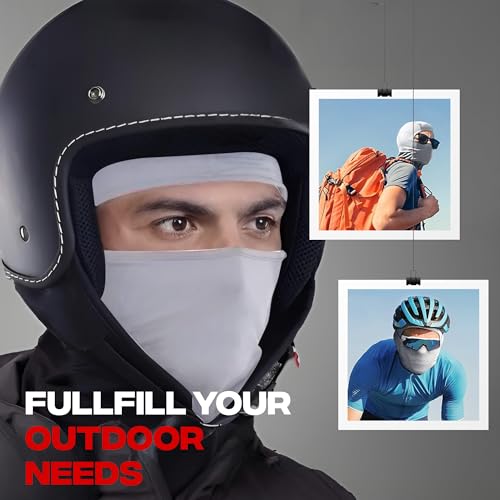 AUTOGUYS RYDER Full Face Mask for Bikers Riding Balaclava for Men Masks for Bike Riding Accessories Cycling Accessories Helmet Cap for Men Women Rider Helmet Balaclava for Men [Grey, Pack of 1] - Image 4