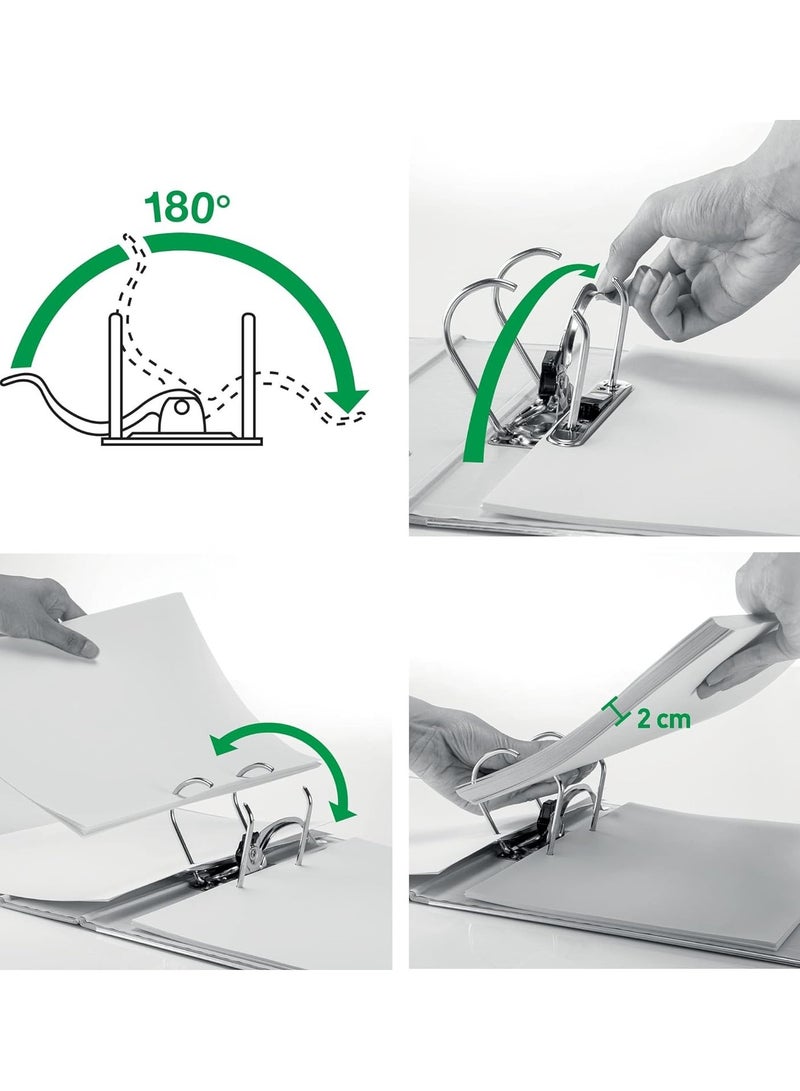 CLIPP 5-Piece Lever Arch Box File 75mm Spine Green - Image 3