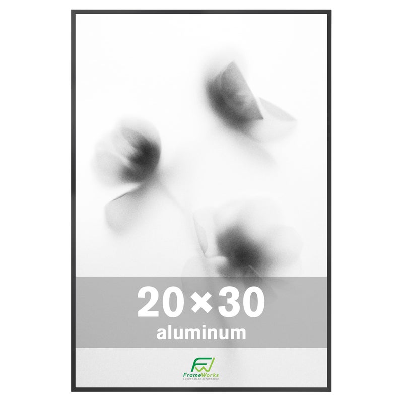 FrameWorks 20x30 Brushed Aluminum Poster Frames  Modern Brushed Metal Design wShatterproof Plexiglass Perfect for Posters Artwork Paintings Wall Displays  Home or Office Decor Black  1 Pack