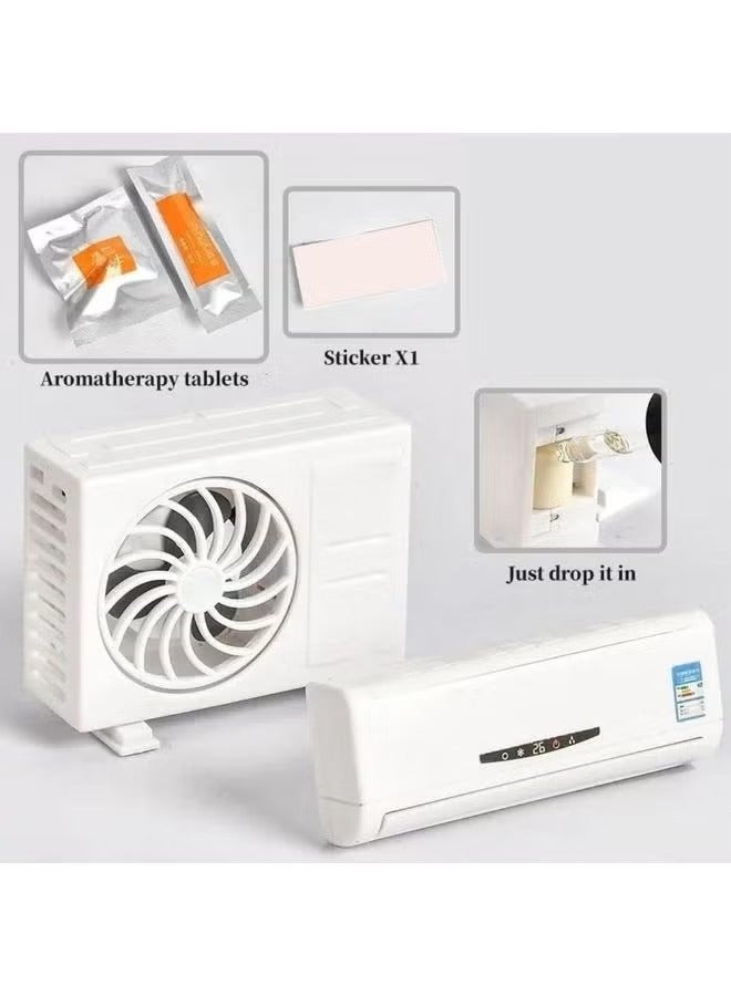 ACLIX Mini Car Solar Powered Air Freshener with Air Conditioner Appearance Lasting Fragrance - Image 1