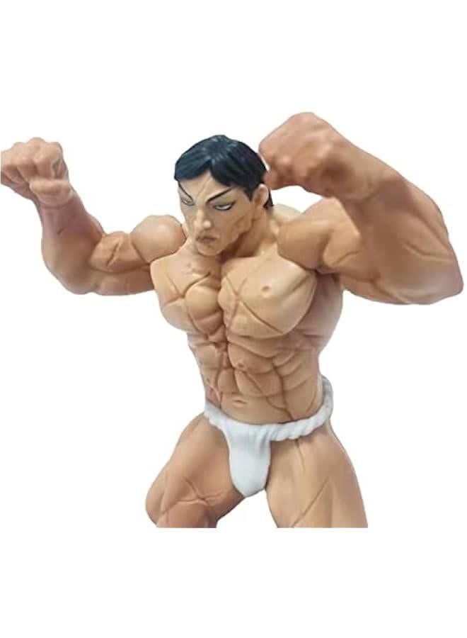 Anime Hanma Yujiro Figure Statue Model, 18cm Fighting Posture Hanayama Kaoru Action Figure Desktop Decoration Gifts for Fans  - Image 2