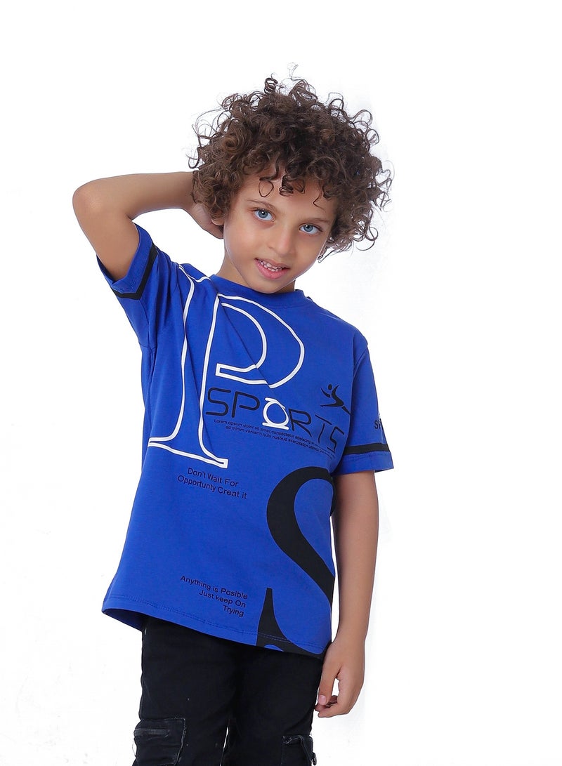 بيبو تيشيرت اولادى نصف كم مطبوع - Image 1