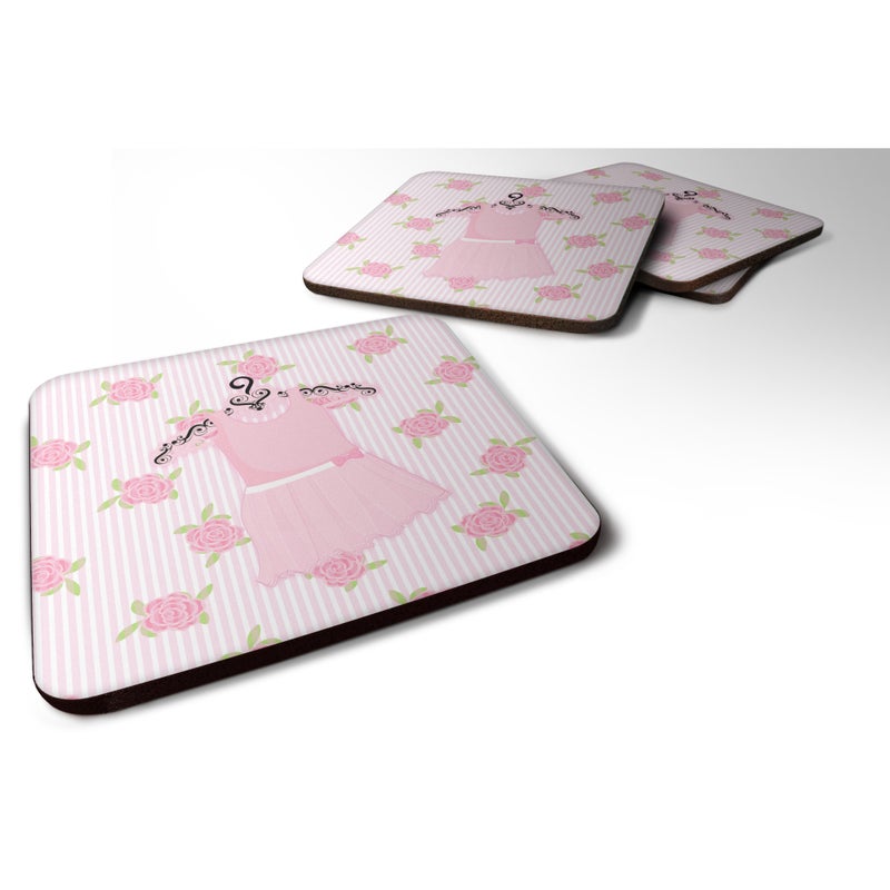 Caroline's Treasures ""Caroline's Treasures BB5158FC Ballerina Ballet Attire Foam Coaster (Set of 4)  3.5""""  Multicolor"" 