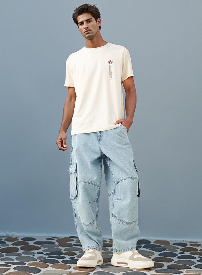 سبلاش فيڤ تيشيرت بياقة دائرية بطبعة كاكاشي - Image 2