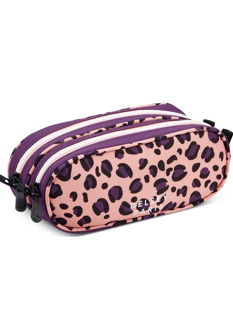 DELSEY Paris Back To School 2025 2-Compartment Pencil Case - Purple Printing