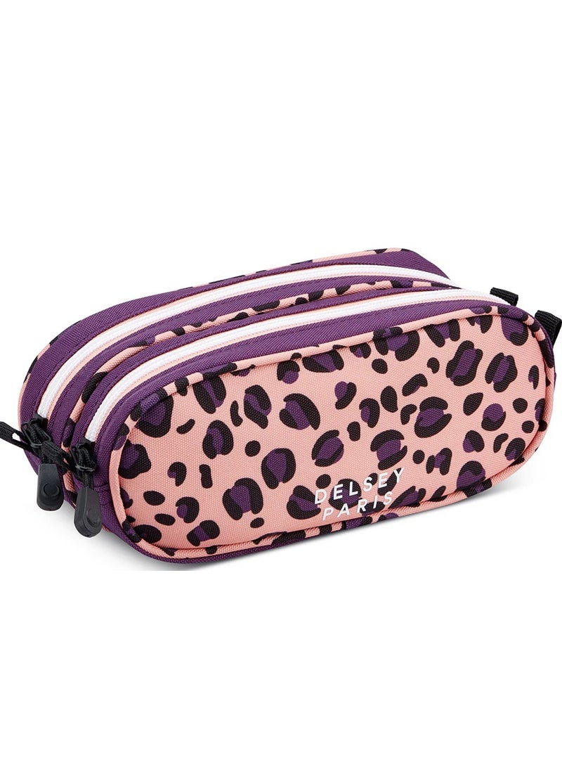 DELSEY Paris Back To School 2025 2-Compartment Pencil Case - Purple Printing - Image 2