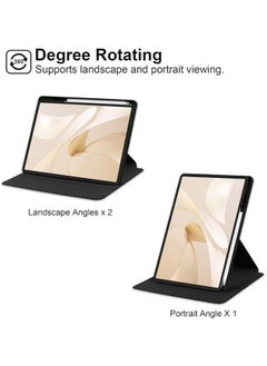 General Clear Back Case Compatible with Huawei MatePad 12X 12-inch (2024), 360 Degree Swivel Stand Flip Smart Tablet Cover Auto Sleep/Wake Case For MatePad 12X  - Image 3