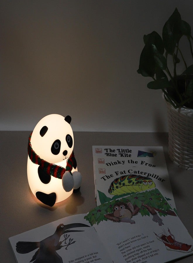Lexton Cute Panda Night Light, Silicone Warm White, Nursing Room Light, USB Rechargeable Bedside Lamp, 1 Pc - Image 2