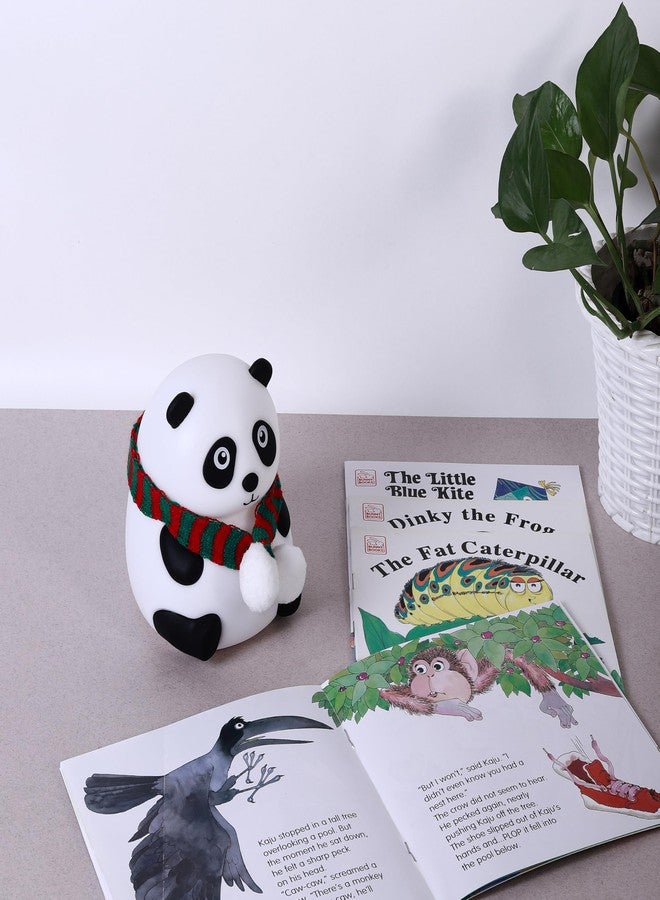 Lexton Cute Panda Night Light, Silicone Warm White, Nursing Room Light, USB Rechargeable Bedside Lamp, 1 Pc - Image 1