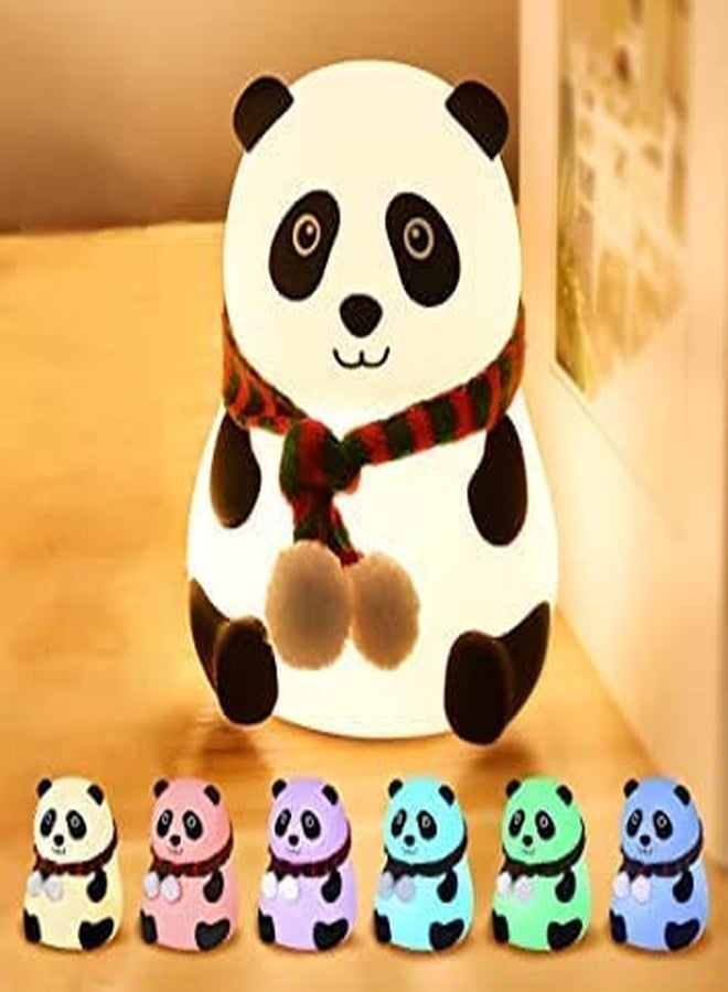 Lexton Cute Panda Night Light, Silicone Warm White, Nursing Room Light, USB Rechargeable Bedside Lamp, 1 Pc - Image 3