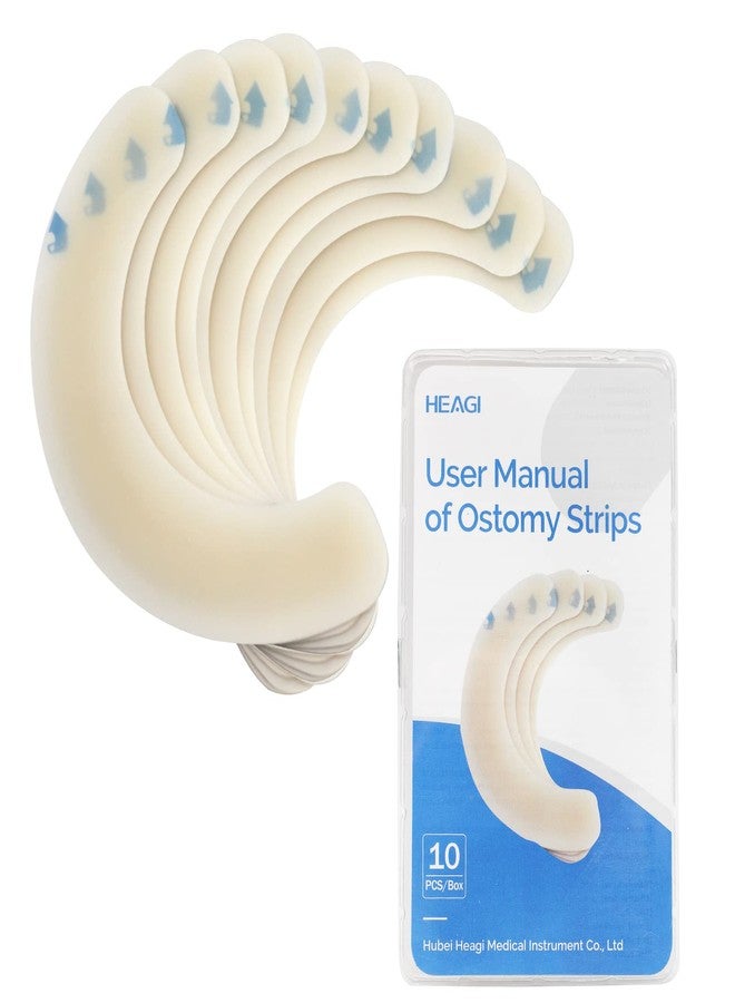 Heagimed 10 PCS Ostomy Barrier Strips, Ostomy Supplies, Skin Barrier Strip Elastic Ostomy Barrier Tape Hydrocolloid Extenders for Colostomy Bags - Image 1