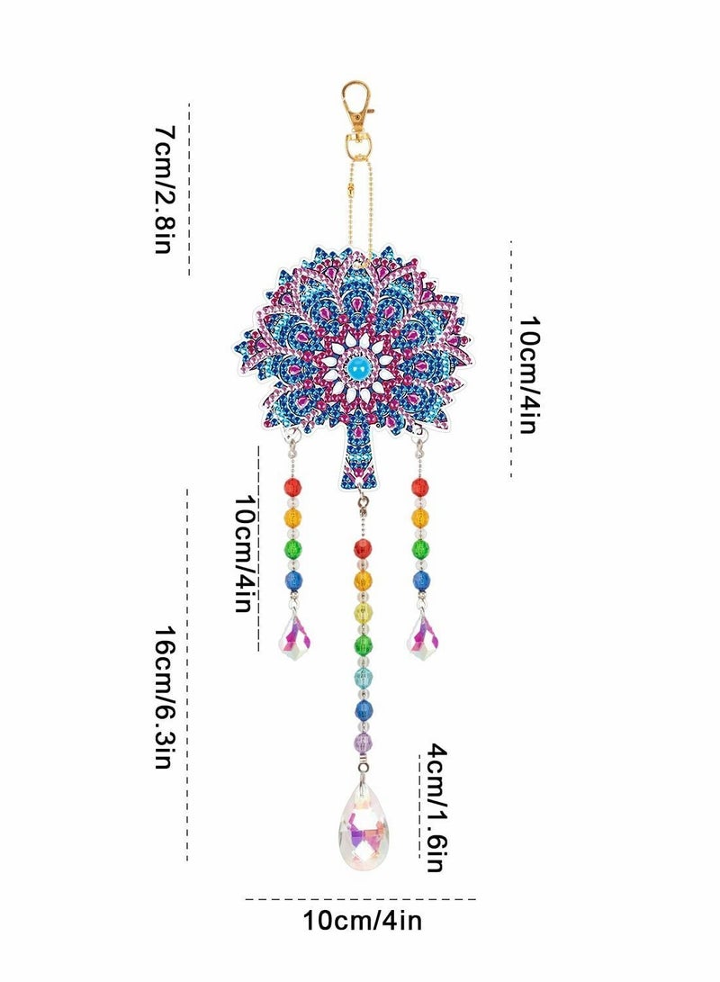 Y&D Wind Chime Kits, 4pcs Diamond Painting Double Sided Special Shaped Rhinestone Crystal Diamonds Butterfly Hanging Ornament for Yard Decor - Image 3
