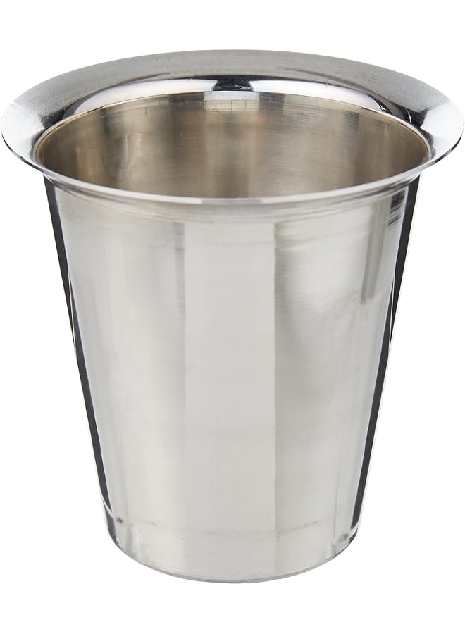 S-TOP STEEL COFFEE GLASS , 8.5X8.5 CM , SILVER, RP06.5 , 1 PC - Image 1