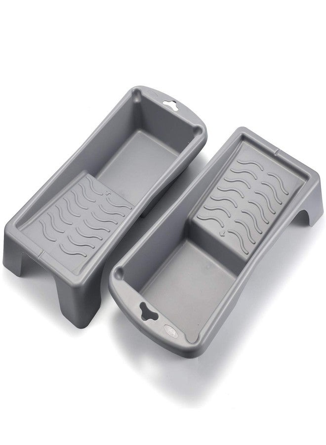 NANJA Plastic Mini Roller Paint Tray, Deep Well Paint Trap,4" Paint Roller Tray Set, Deluxe Paint Tray for 4-Inch Roller Brushes(2-Pack) - Image 1