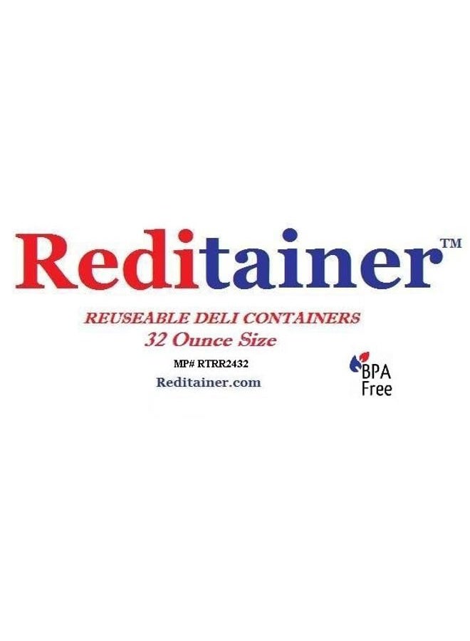 Reditainer Deli Food Storage Containers with Lid, 32-Ounce, 24-Pack - Image 5