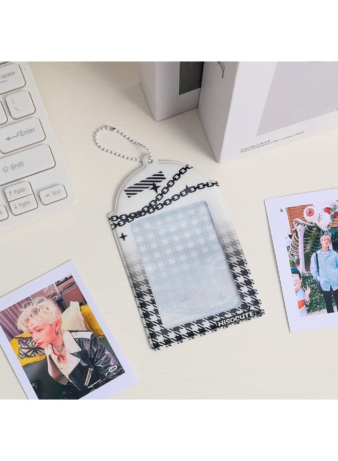 NIBEMINENT 1 - Piece Girl's Cow Kpop Photo Card Holder Pendant Key Chain ID Badge Holder ID Card Holder Photo Card Protector for School ID Office ID Access Card for Women Girls - Image 1