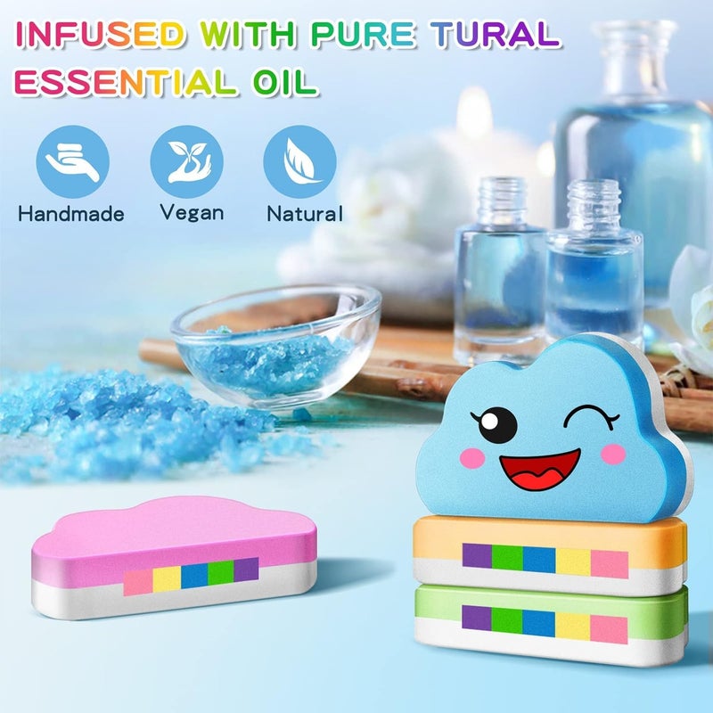 Beauwell Rainbow Bath Bombs for Kids, Handmade 4 Pcs Kid Bath Bombs Gift Set,  Stocking Stuffers for Kids  Gifts for Girls Women Bubble Bath - Image 2