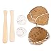 SHINEOFI 2 Sets Miniature Baseball Bats Gloves Kit Simulation Baseball Model Toys Mini Sports Baseball Bat Glove and Ball Set for Dollhouse Accessories Crafts Project Decoration Khaki - Image 3
