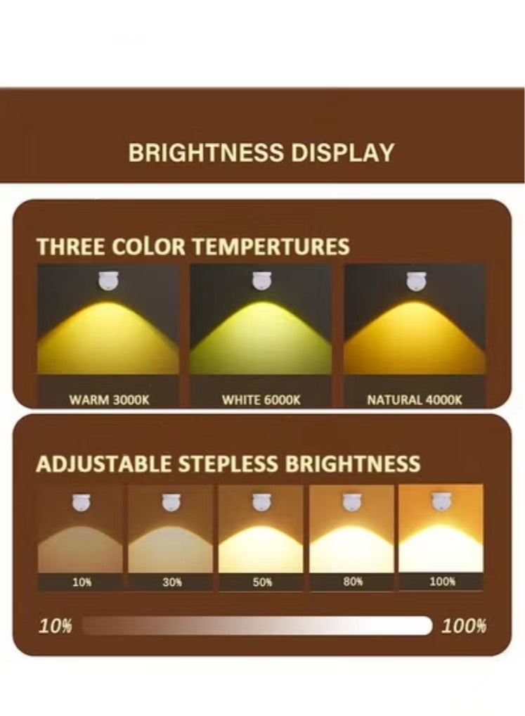 Captaintech Motion Sensor Picture Light LED Cat-Eye Bulb Wall Sconce, Stick on Display Accent Lighting Dimmable 360° Rotation Rechargeable for Paintings  - Image 3