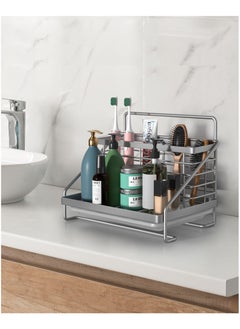 Kitchen Sink Caddy Organizer, Stainless Steel with Two Baskets, Rustproof Non-Slip Sponge Holder with Removable Drain Tray for Sponge, Soap, Scrubber, Dishcloth, Dish Brush, Silver - pzsku/ZDEA04AC94879C4C917C3Z/45/_/1722480184/9cf3c718-4dab-4264-9921-d5a41ecdfaa9