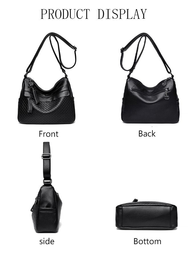 DUNISO Crossbody Bag For Women Waterproof Wear Resistant Shoulder Bag Large Capacity Softable Faux Leather Cross-body Pack With Adjustable Strap For Ladies - Image 2