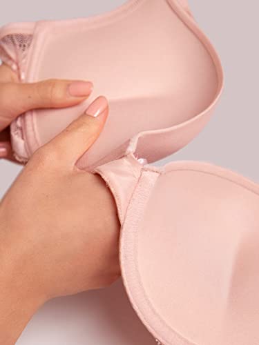 Smart & Sexy Womens Maximum Cleavage Underwire Bra, Available In Single And 2 Packs Push Up Bra, In The Buff With Lace Wings, 36C US - Image 4