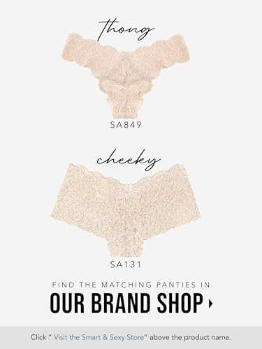 Smart & Sexy Womens Maximum Cleavage Underwire Bra, Available In Single And 2 Packs Push Up Bra, In The Buff With Lace Wings, 36C US - Image 3