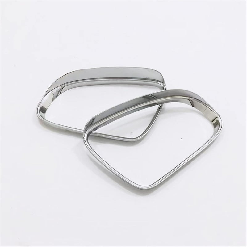 DEMULAX 2PCS ABS Chromed Rearview Mirror Rain Shield Cover - Image 3