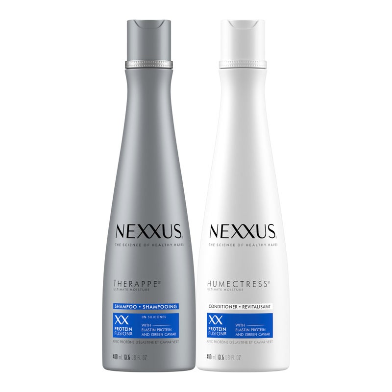 Nexxus Shampoo and Conditioner Therappe & Humectress 2 Count for Dry Hair Care With Proteinfusion Blend for 24-hour Moisture 13.5 oz - Image 1