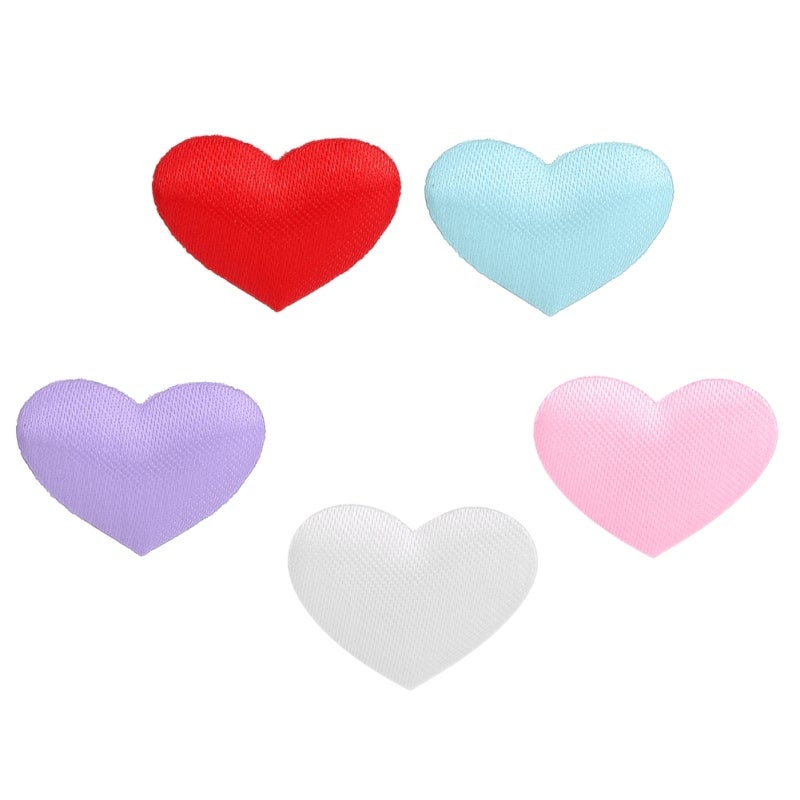 Heart Shaped Bag Sponge: 500 Pieces Mixed Colors 2.1cm, Built-in Soft Durable Sponge, High-Quality Odorless Polyester, Exquisite Handmade Accessory for Valentine's Day Wedding Anniversary Party Decora - Image 2
