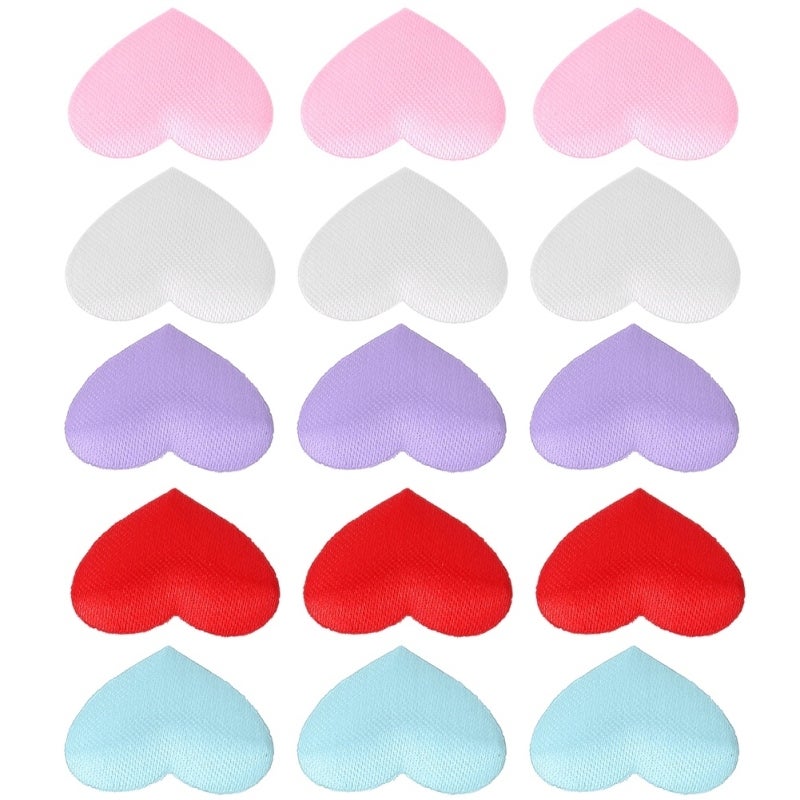 Heart Shaped Bag Sponge: 500 Pieces Mixed Colors 2.1cm, Built-in Soft Durable Sponge, High-Quality Odorless Polyester, Exquisite Handmade Accessory for Valentine's Day Wedding Anniversary Party Decora - Image 1