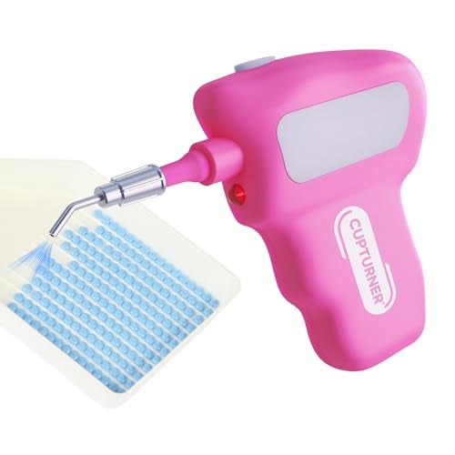 CUPTURNER Electric Diamond Painting Pen - Cordless and Ergonomic Design with LED Light, Ultra-Lightweight, Diamond Art Accessories for Diamond Art Crafting (Hot Pink) - Image 1