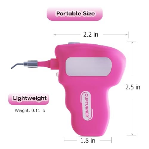 CUPTURNER Electric Diamond Painting Pen - Cordless and Ergonomic Design with LED Light, Ultra-Lightweight, Diamond Art Accessories for Diamond Art Crafting (Hot Pink) - Image 2