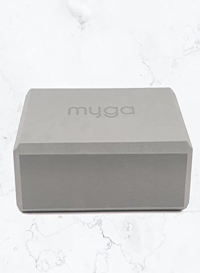 Myga Grey Foam Yoga Block - EVA Foam Yoga Brick - Image 3