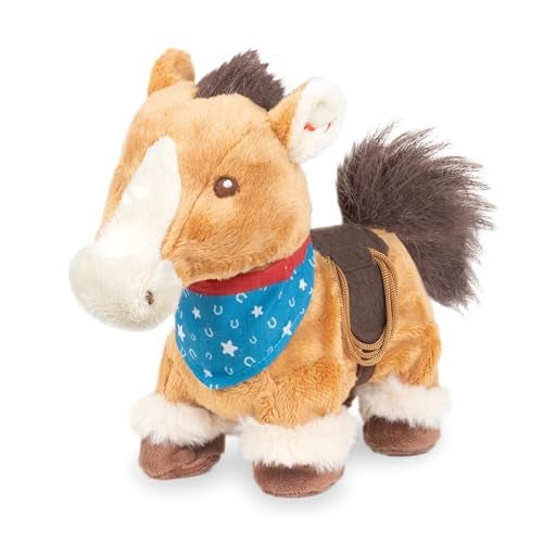 Cuddle Barn Colt Walking Horse Toy Interactive Plush Pony Says Western Cowboy Catchphrases and Trots to Music The Lone Ranger Theme Song 8 inches - Image 1