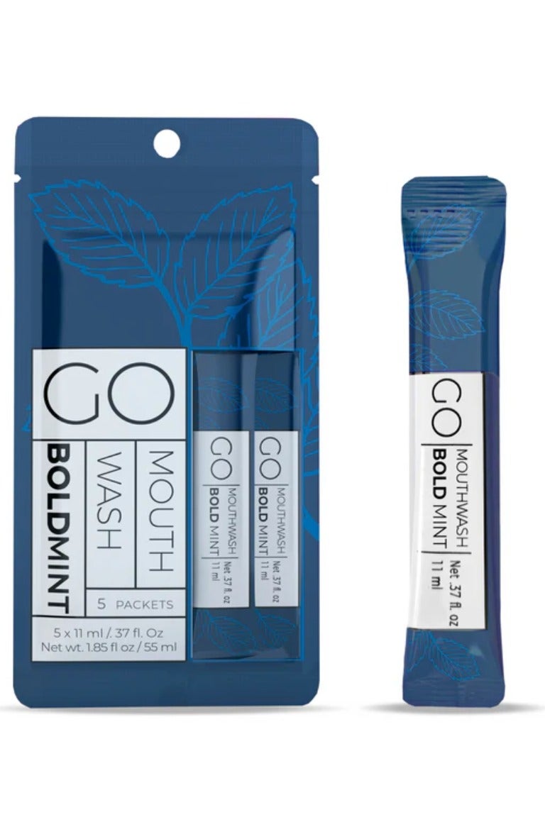 Go Mouthwash Concentrated Mint Mouthwash, Package Containing 5 Sachets - Image 1