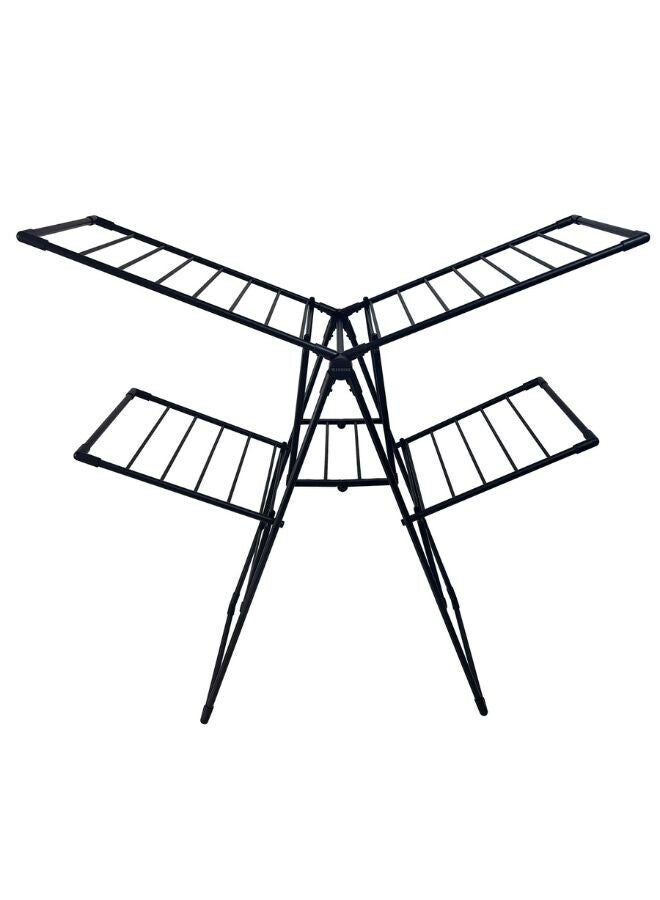 Winsor Winsor Foldable Cloth Dryer | Heavy Duty Cloth Drying Stand | Metal Drying Racks for Balcony  – 26m Drying Space | WR80829 - Black  - Image 3